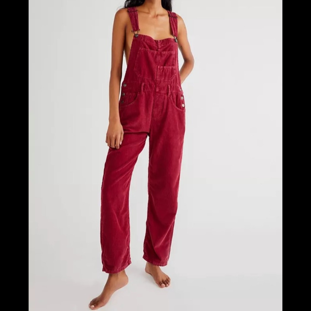 Free People Corduroy Ziggy Overalls
